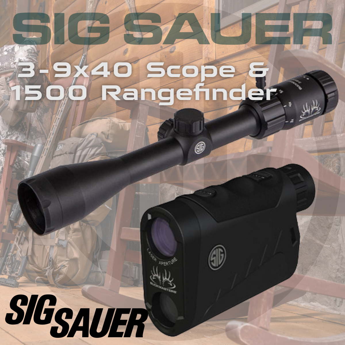 Sig Sauer Buckmasters 3-9X40 Scope and Rangefinder Combo Kit Raffle