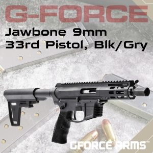 Gforce Arms Jawbone Black Grey 9mm Pistol Raffle