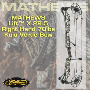 Mathews LiftX29.5 Right Hand 70lbs Kuiu Verde Bow Raffle