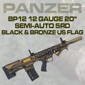Panzer 12 Gauge Semi-Auto Black & Bronze US Flag Shotgun Raffle